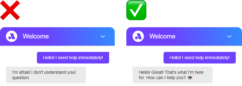 Image - Example of good small talk in chatbot