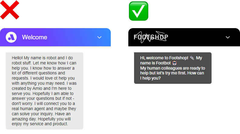 Image - Example of text length in chatbot