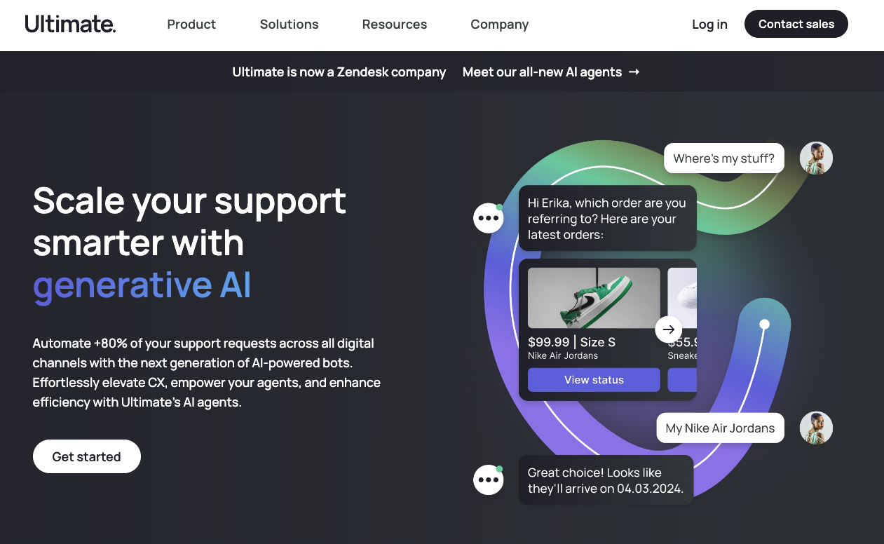 Ultimate.ai (acquired by Zendesk)