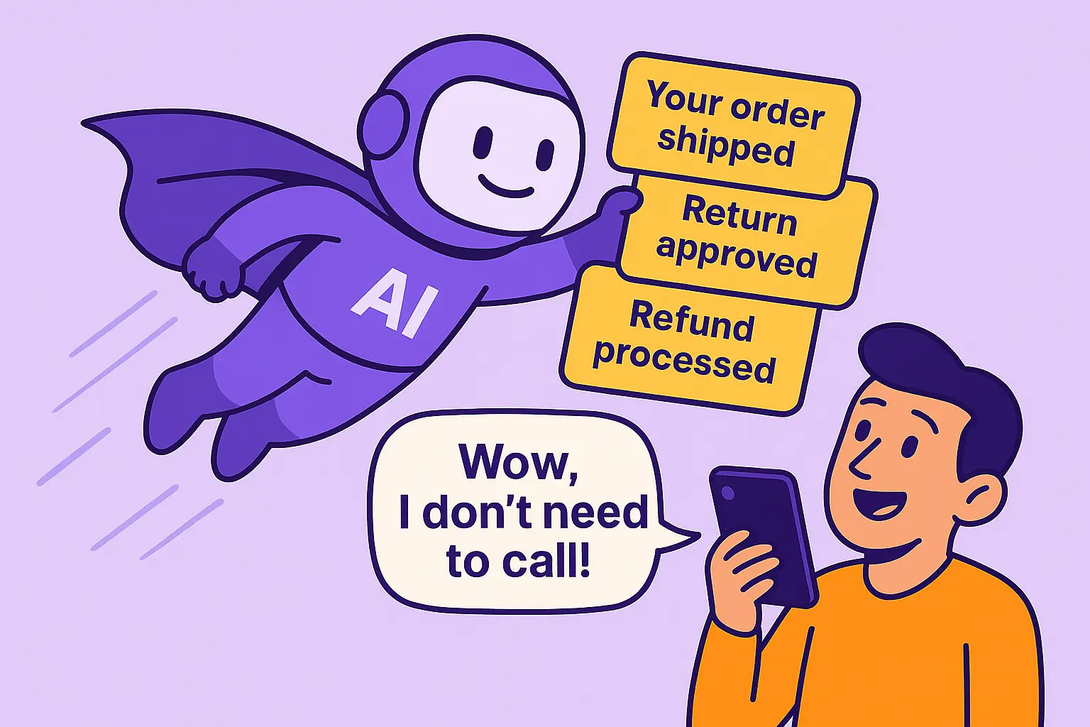 AI-powered proactive notifications preventing WISMO tickets by updating customers before they ask