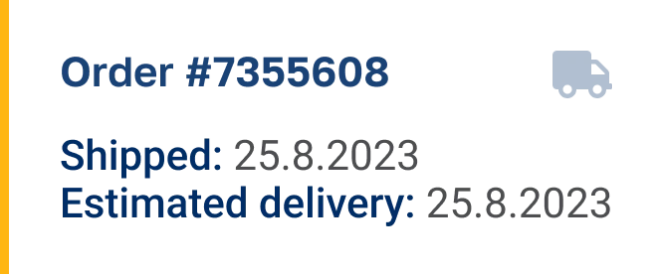 illustration showing details about order shipment.